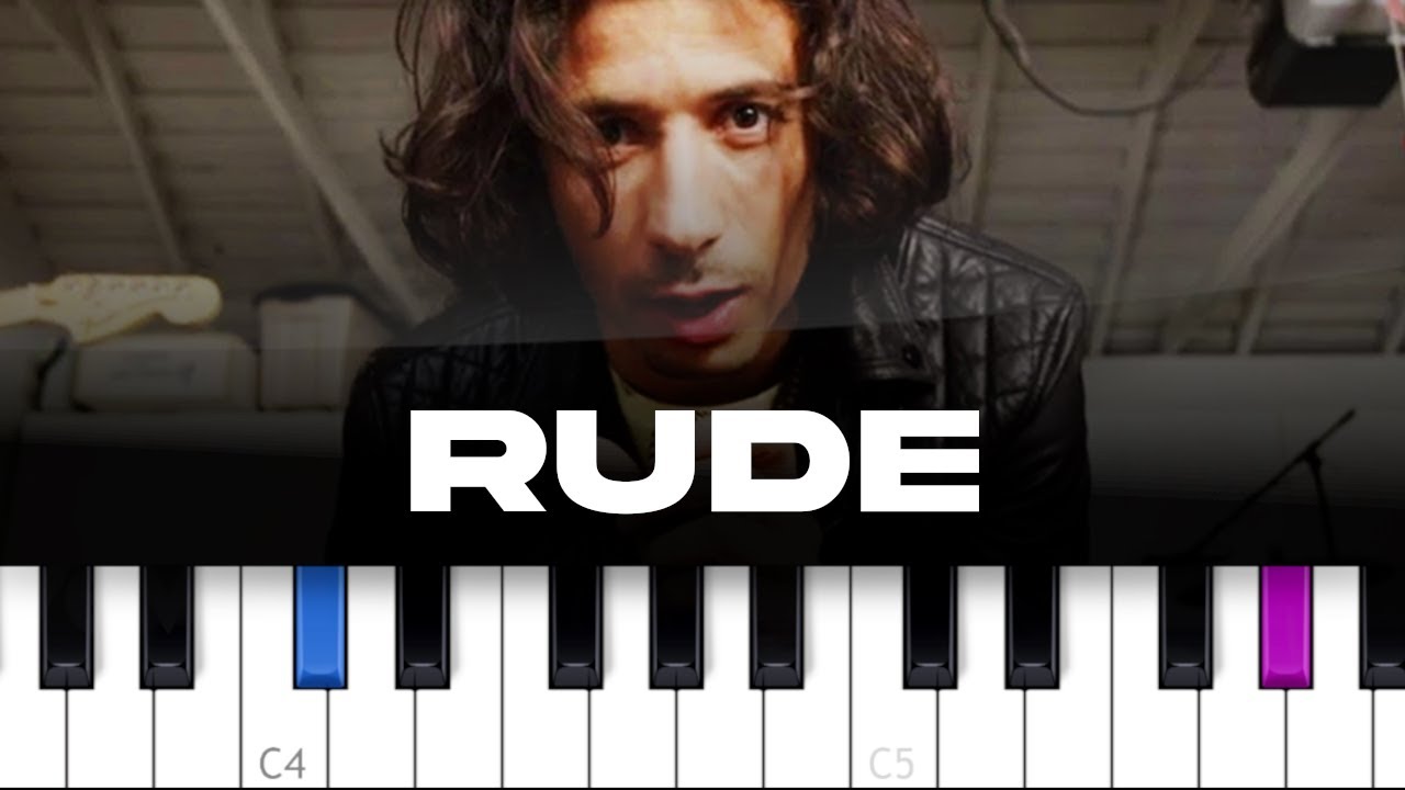 MAGIC! - Rude  (piano tutorial)
