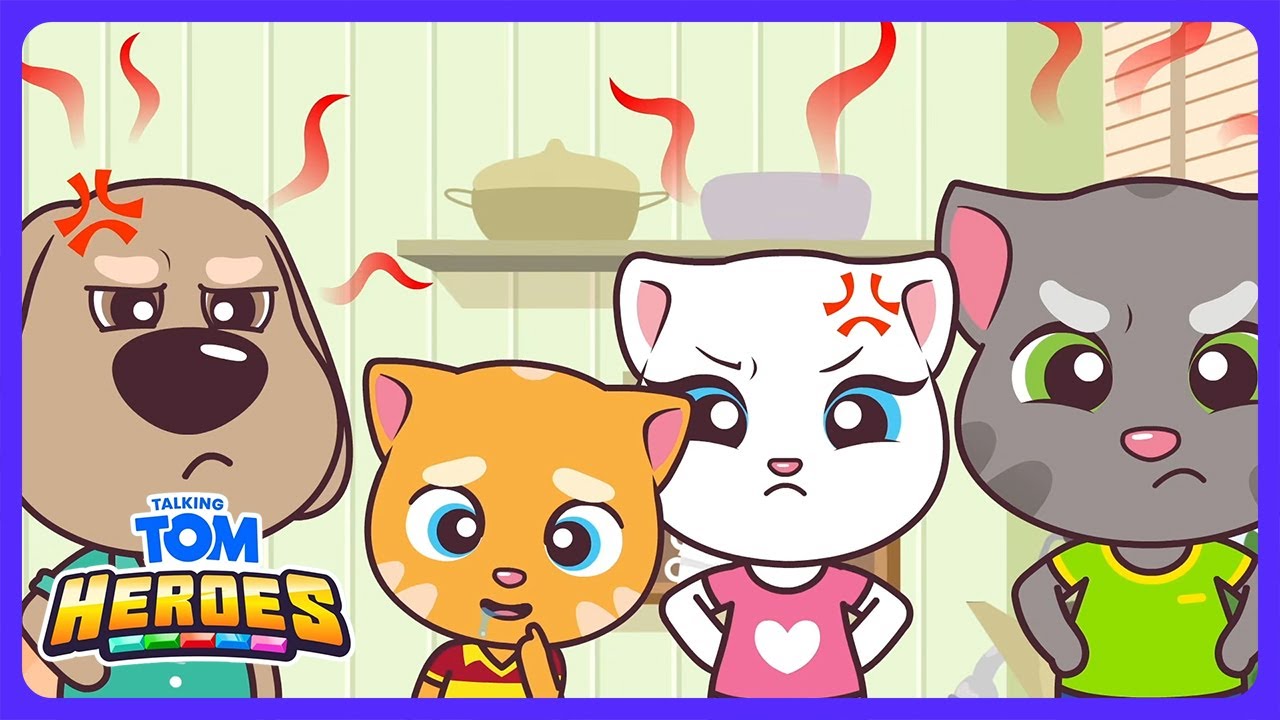 Talking Tom - Hungry Vacuum Cleaner Attack! | WildBrain Pista de Carreras - Castellano