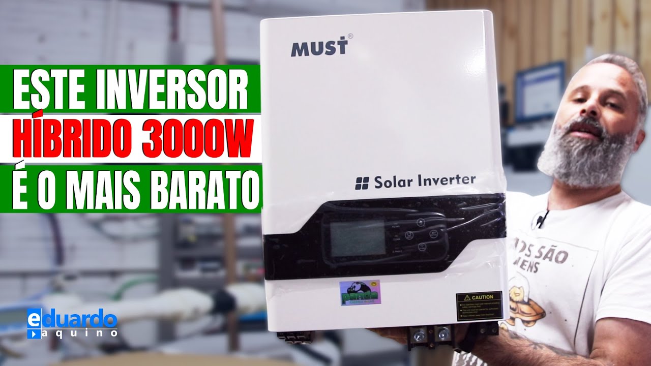 NOVO Inversor 3000W Híbrido Off Grid MUST com MPPT 60A - O mais BARATO