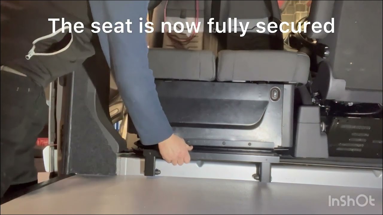 Transit Custom Campervan sliding/swivel seat installed at KamperBitz.