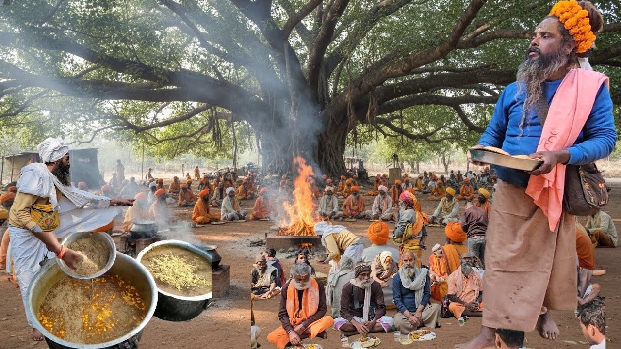 हवन आहुति के साथ जंगल के  दिव्य संत महात्माओं के दर्शन और भंडारा 