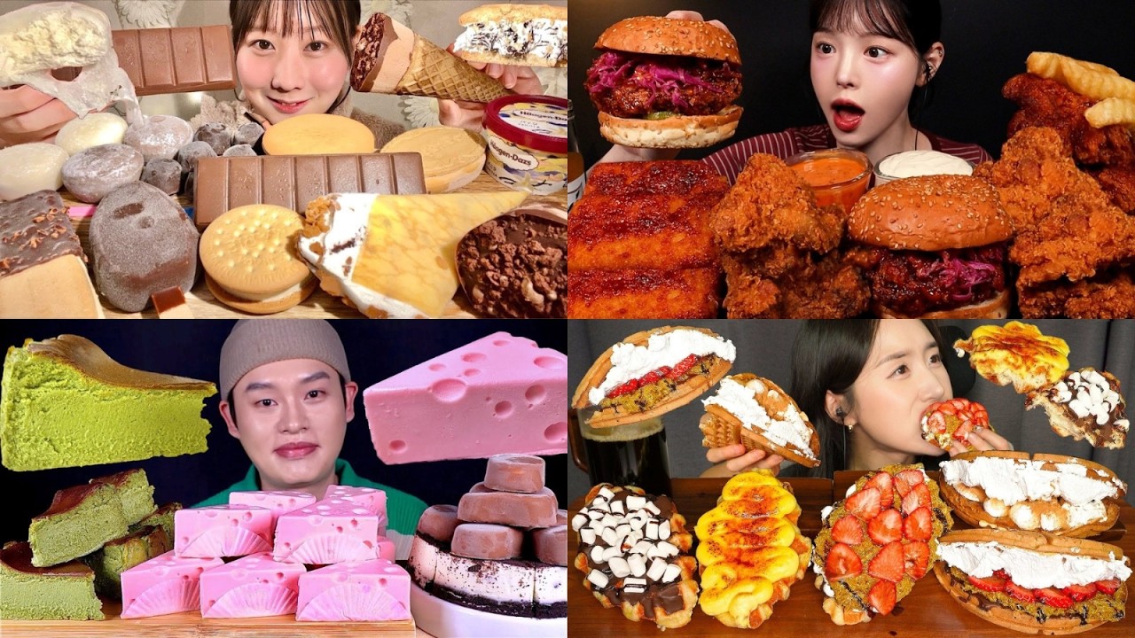 EXTREME Sweet vs Savory Mukbang Feast | Giant Ice Cream, Chocolate Explosion & Crispy Fried Chicken