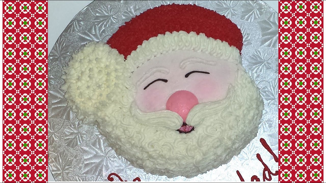 Pastel Decorado con la Cara de Papá Noel - Torta Navideña│Club de Reposteria
