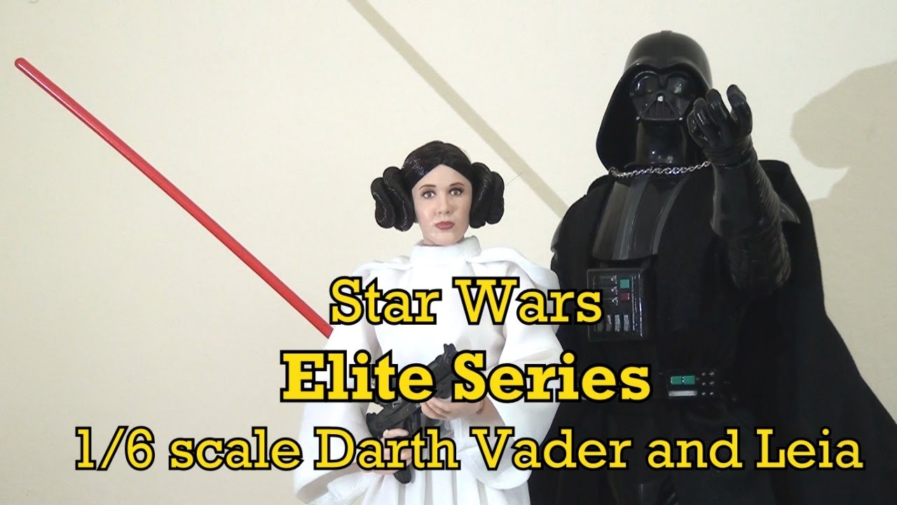 Disney Elite series 1/6 scale Star Wars figures - Darth Vader and Princess Leia