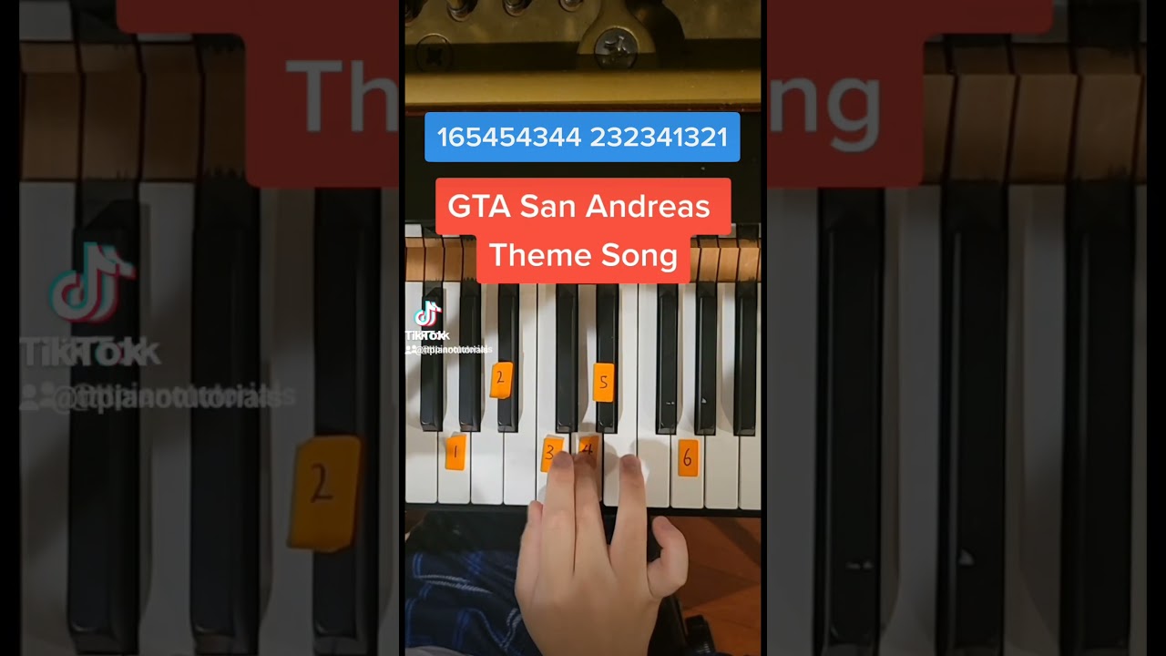 GTA San Andreas Theme (Piano Tutorial)