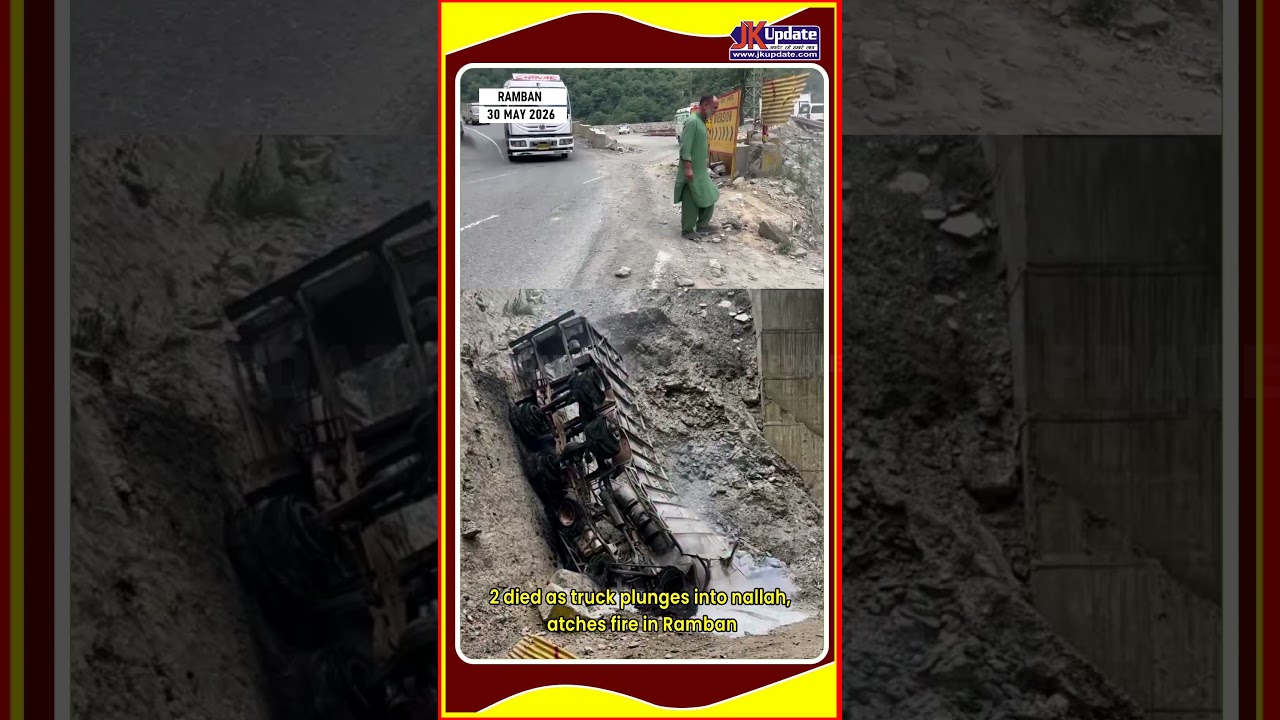 2 died as truck plunges into nallah, catches fire in Ramban