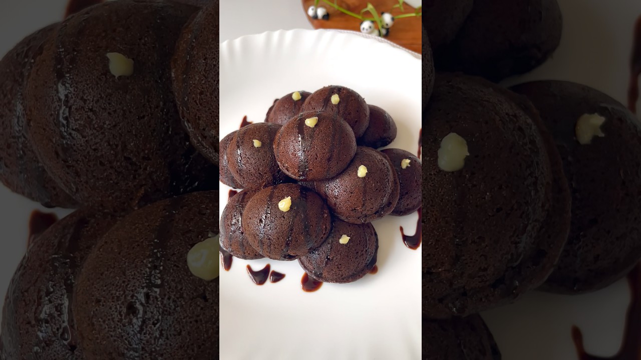 Mini chocolate cake in paniyaram pan| No oven, No egg #easyrecipe #minichocolavacake #chocolateballs