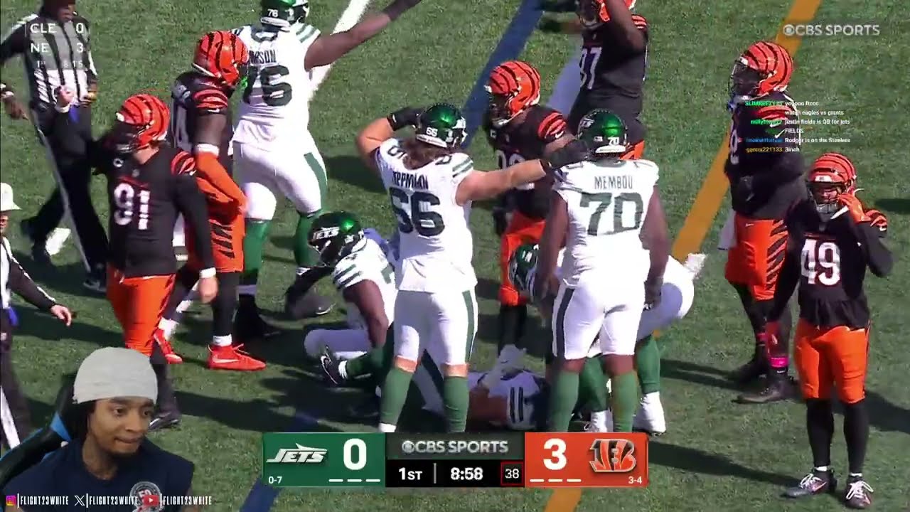 FlightReacts To Jets vs. Cincinnati Bengals Game Highlights | NFL 2025 Season Week 8!