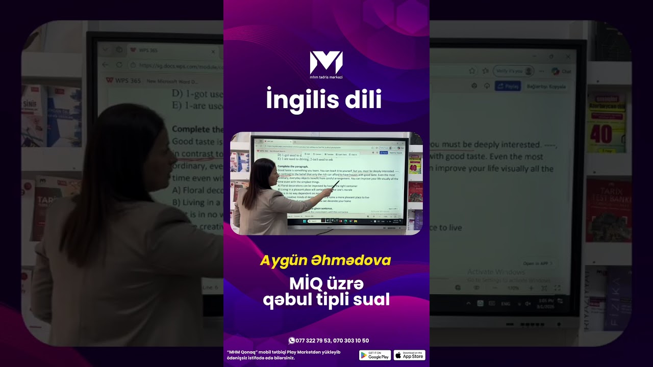 Aygün Əhmədova #miq #sertifikasiya #mhm #ingilis_dili 