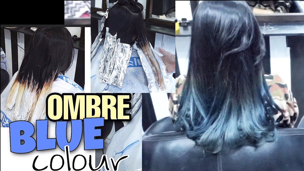TUTORIAL OMBRE BLUE HAIR COLOR
