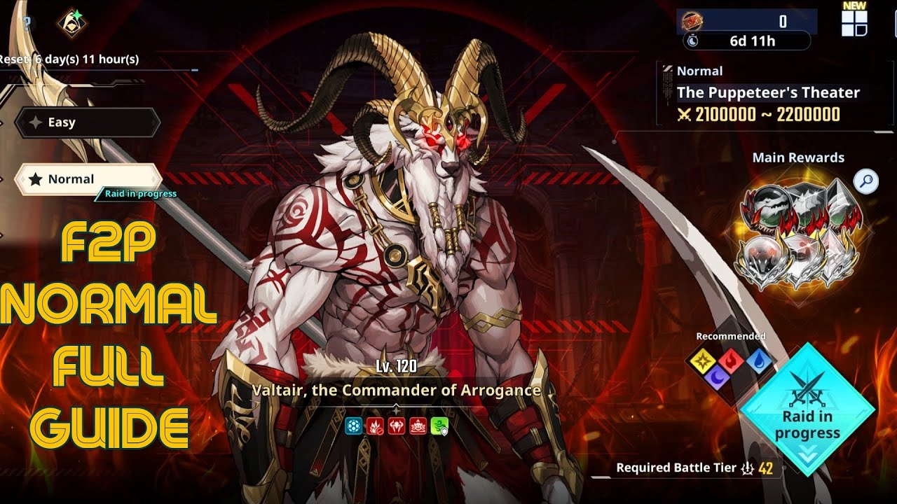 VALTAIR !! F2P NORMAL MODE !! New Workshop of Briliant Light GUIDE !! Solo Leveling Arise