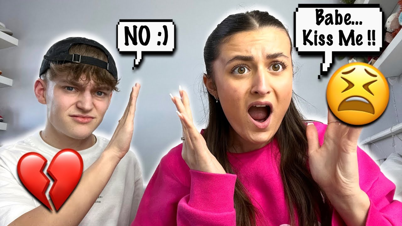 REJECTING My Girlfriends KISSES To See How She Reacts! *SHE GOT MAD*