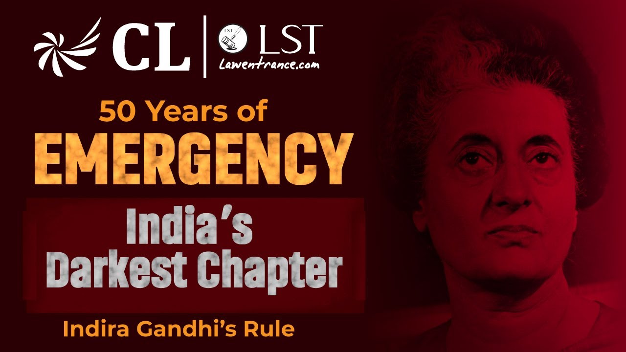 50 years of Emergency: Darkest Chapter in Indian Democracy | CLAT 2026 GK Preparation