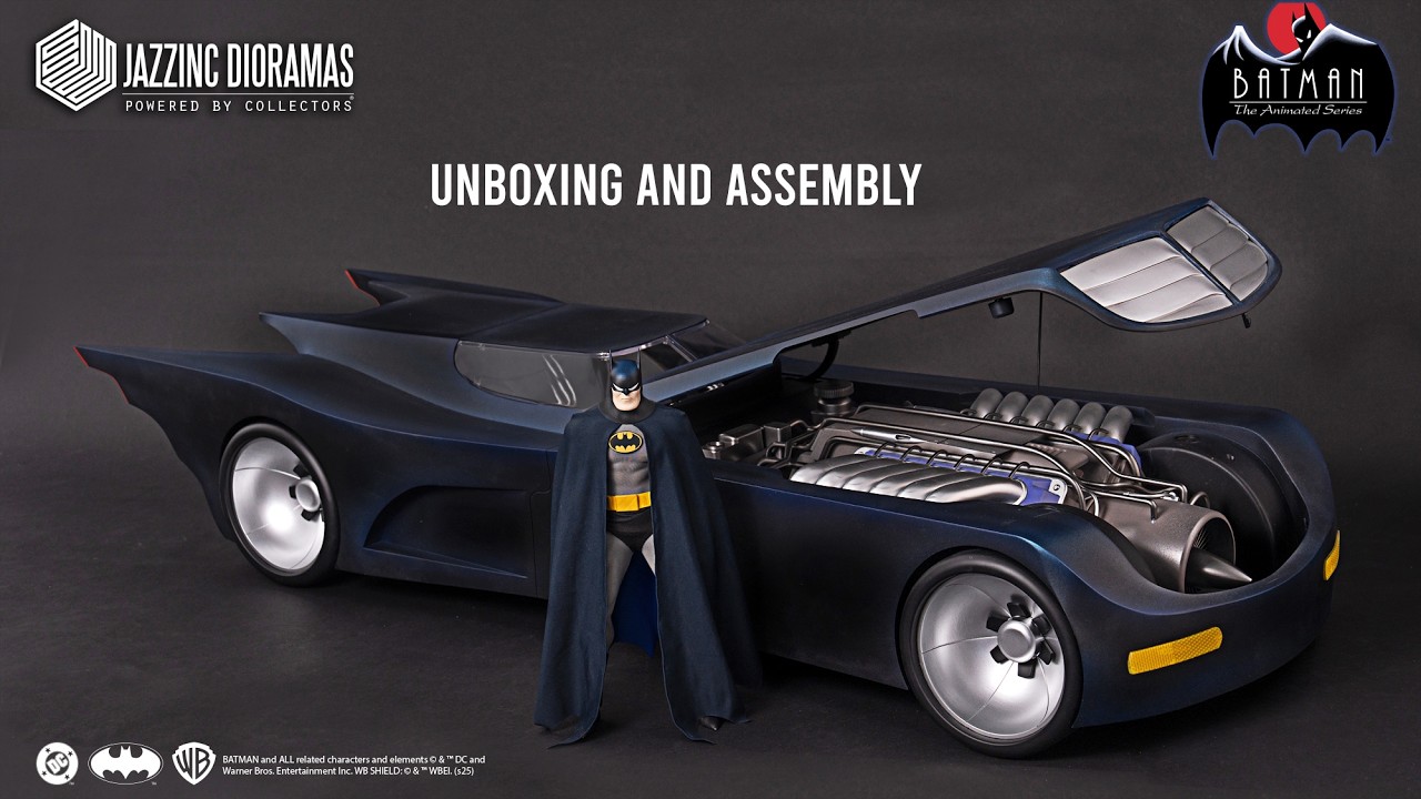 Jazzinc Dioramas BTAS Animated Series 1/6 scale Batmobile Unboxing