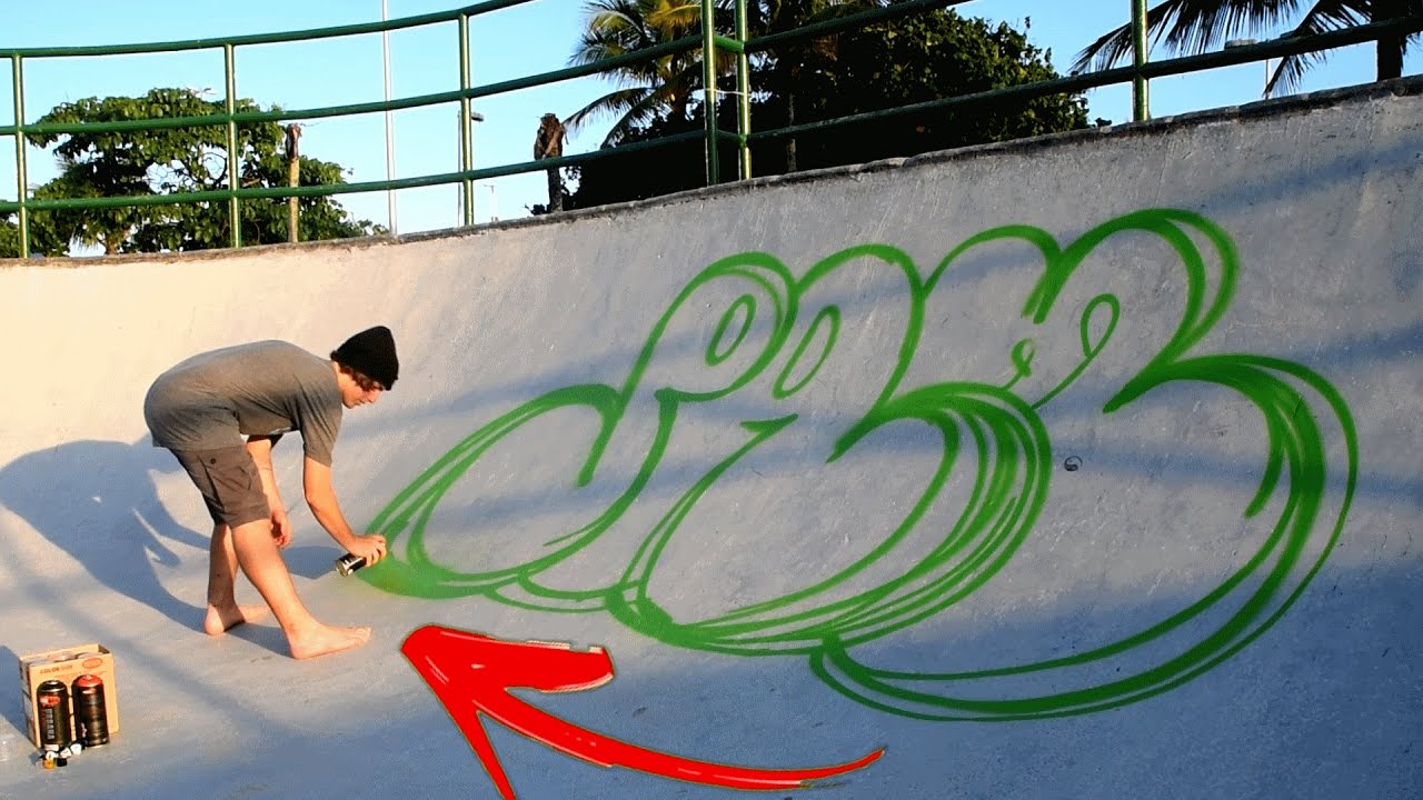 GRAFFITI NA PISTA DE SKATE!!!