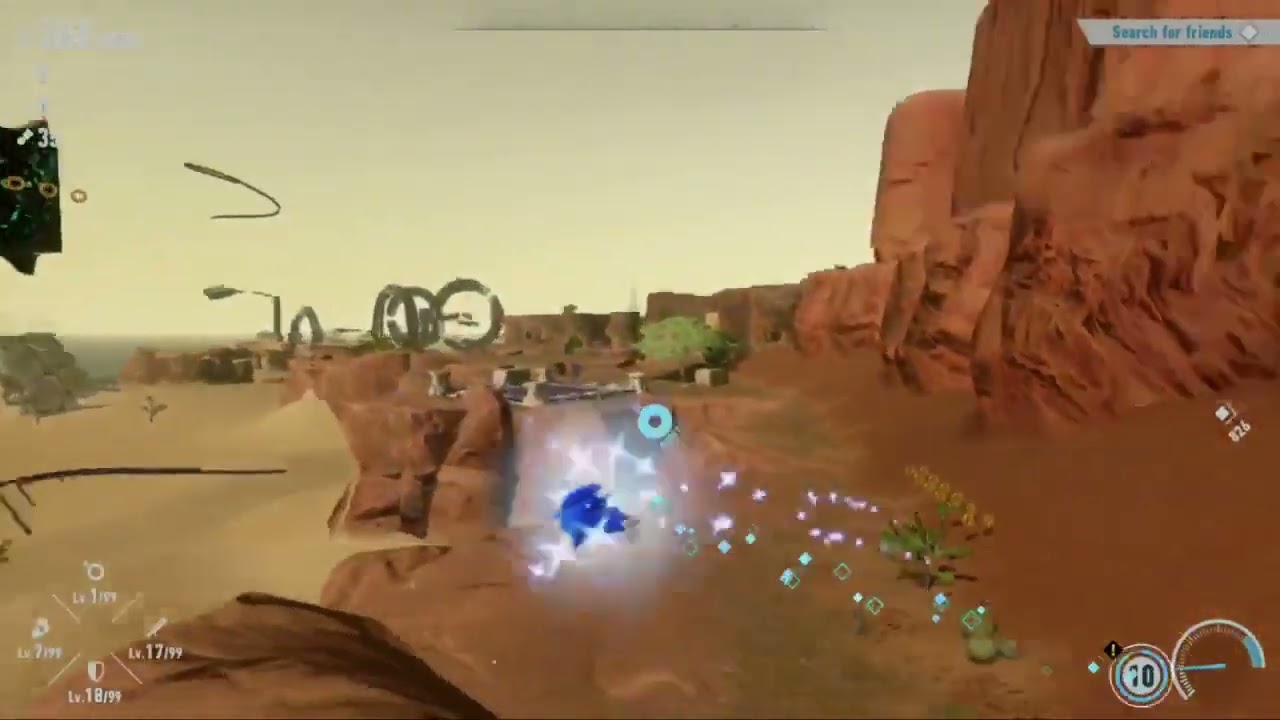 CaptainZef hits a cactus (Sonic Frontiers)
