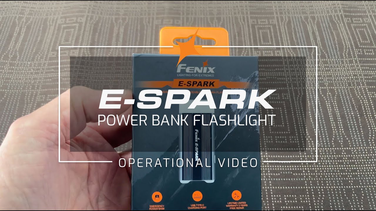 Fenix E-SPARK Power Bank Keychain Flashlight Operational Demonstration Video
