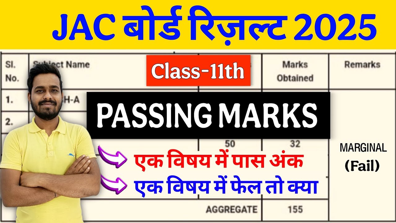 Jac 11th passing Marks 2025| jac class 11 passing Marks| jac 11 mai pass karane ke liye kitna numbar