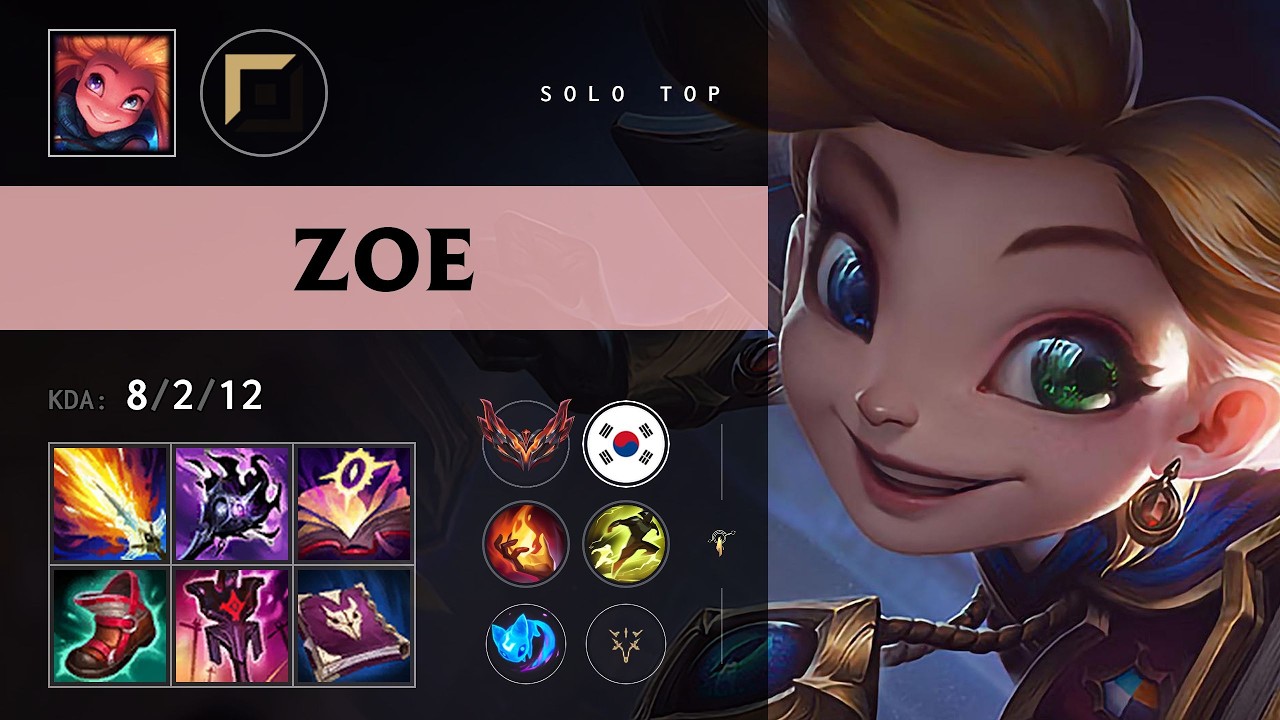 Zoe Top vs Renekton - KR Grandmaster Patch 26.11