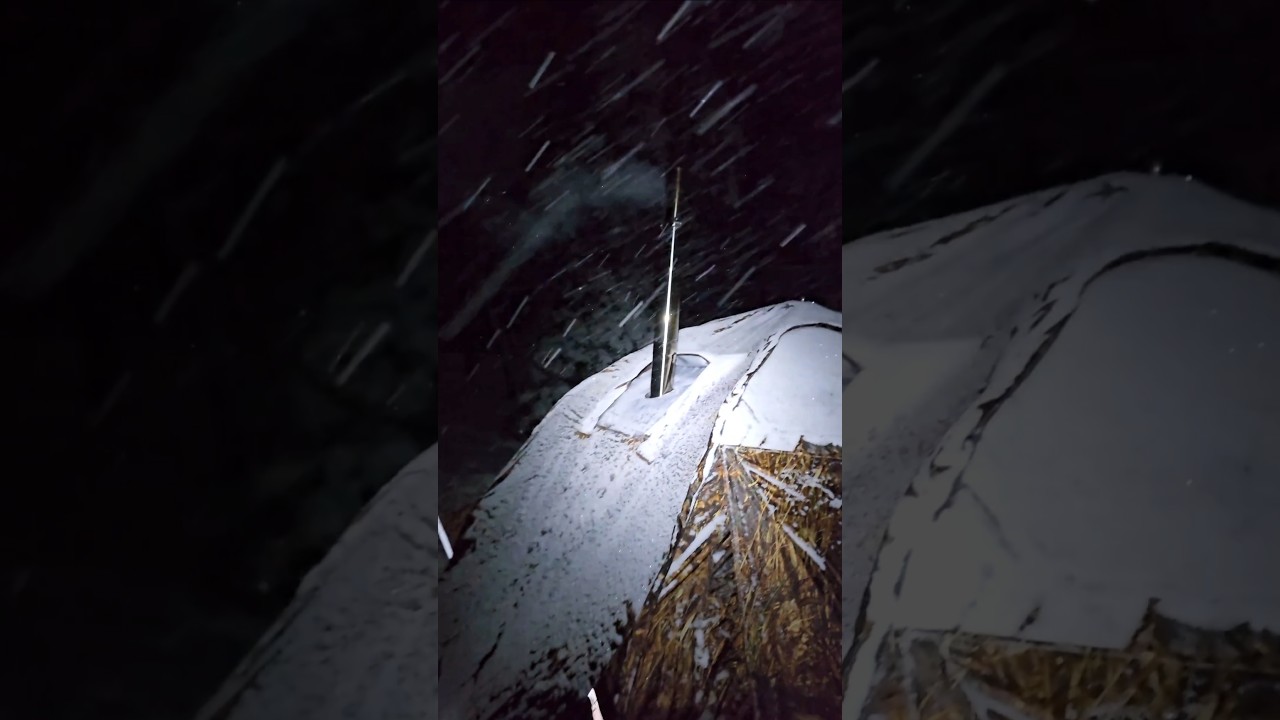 Camping out during a snow storm in the UP-2 mini from RBM Outdoors