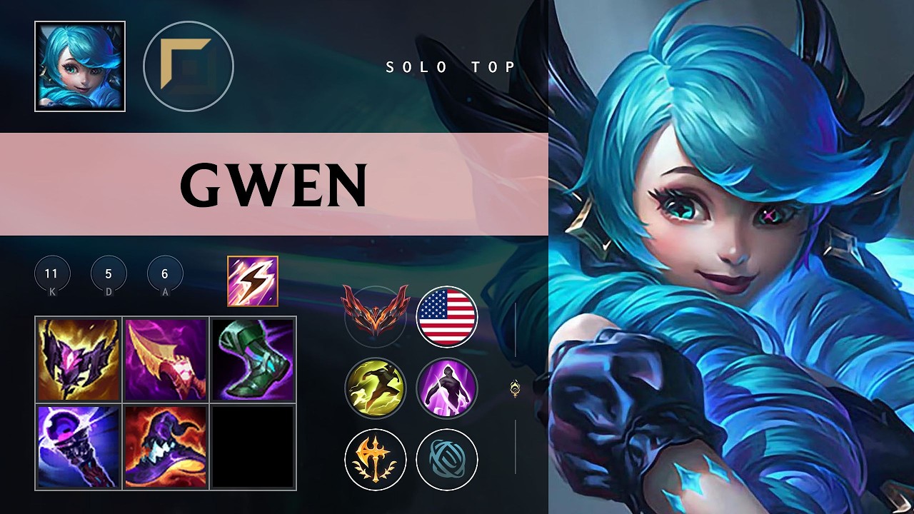 Gwen Top vs Gangplank - NA Grandmaster Patch 26.08