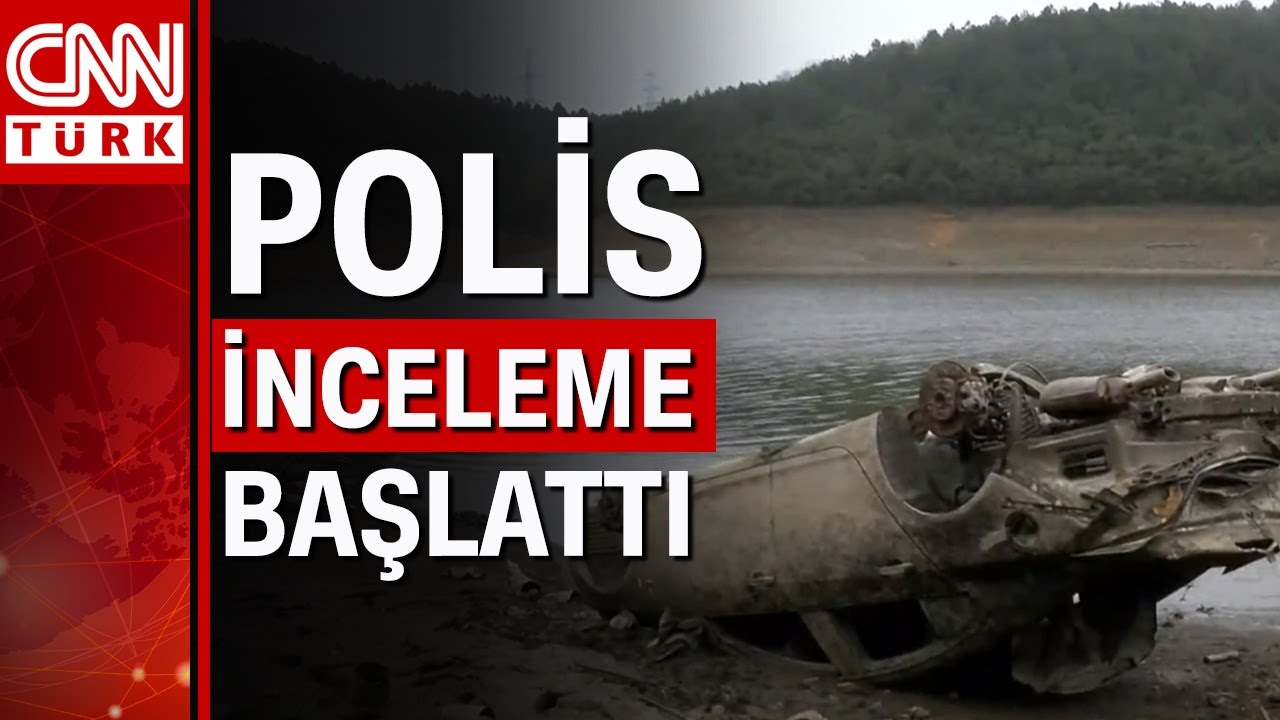 Suyu çekilen barajdan otomobil çıktı