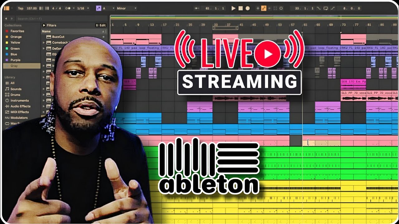 Watch Drank Kang Kill It In Ableton Live 12 Beat Making From Scratch - 9/17/24