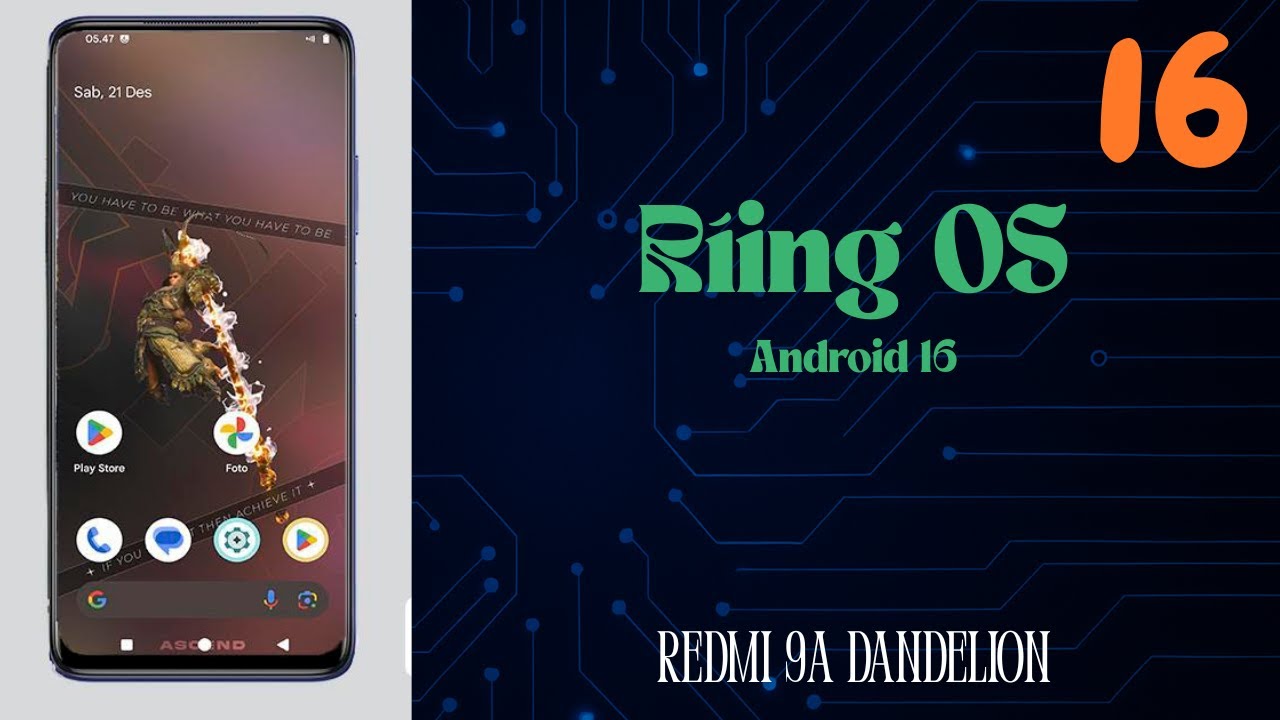 ROM Số 67 Hướng Dẫn Cài Hệ Điều Hành Đang Tăng Android 16 Cho Redmi 9A Rising OS