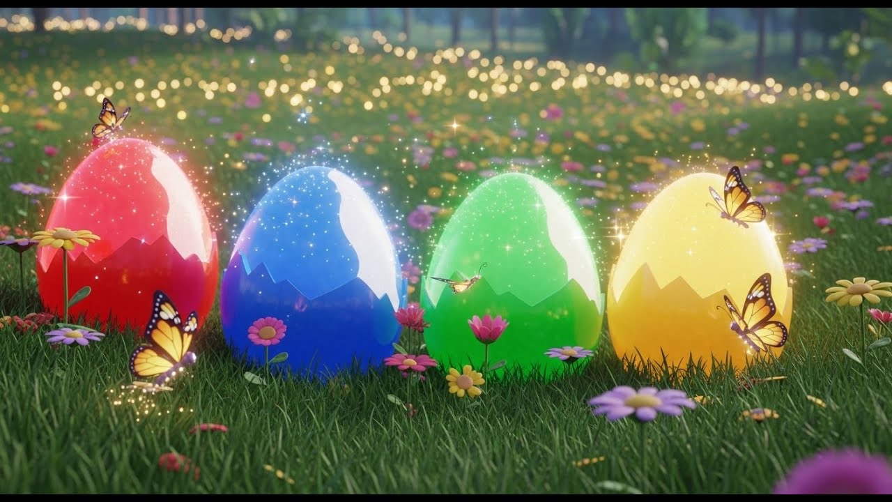 Surprise of Colorful Eggs 🥚🌈🎶 | Fun Kids Song, Learning Colors and More!