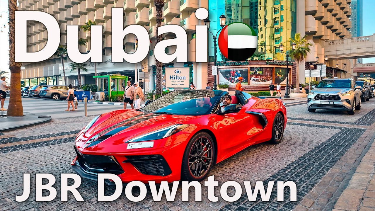 Dubai JBR Downtown Walking Tour Amazing Day 4K🇦🇪