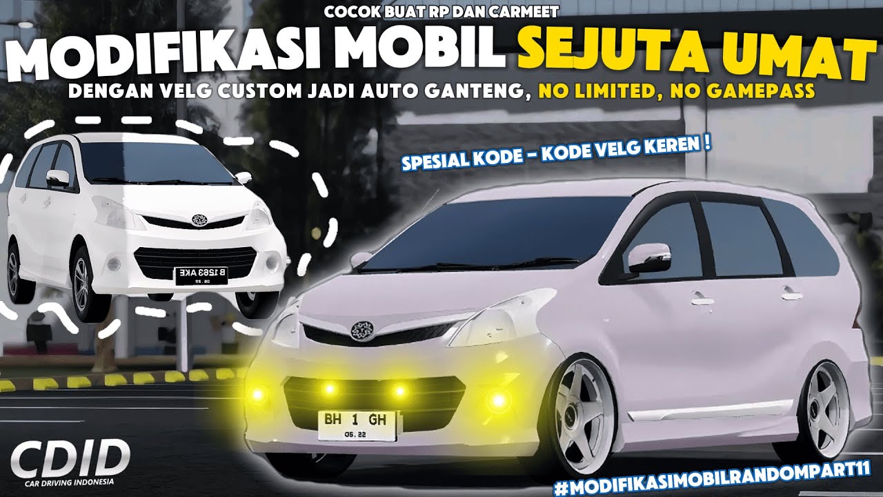 BIKIN AVANZA VELOZ 2014 JADI TUNED + CODE VELG CUSTOM | CAR DRIVING INDONESIA #cdid #update