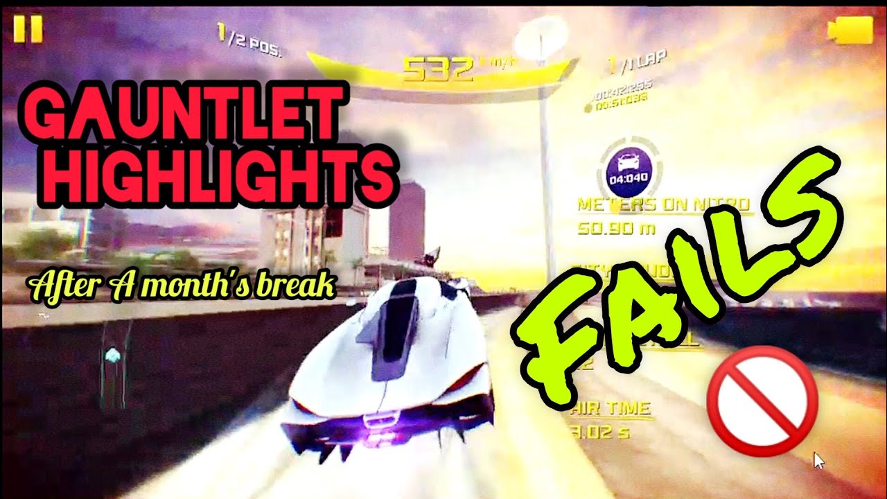 Gauntlet Highlights | Asphalt 8 | Epic Fails | playing after a Month 😅 EID MUBARAK 🌙⚡