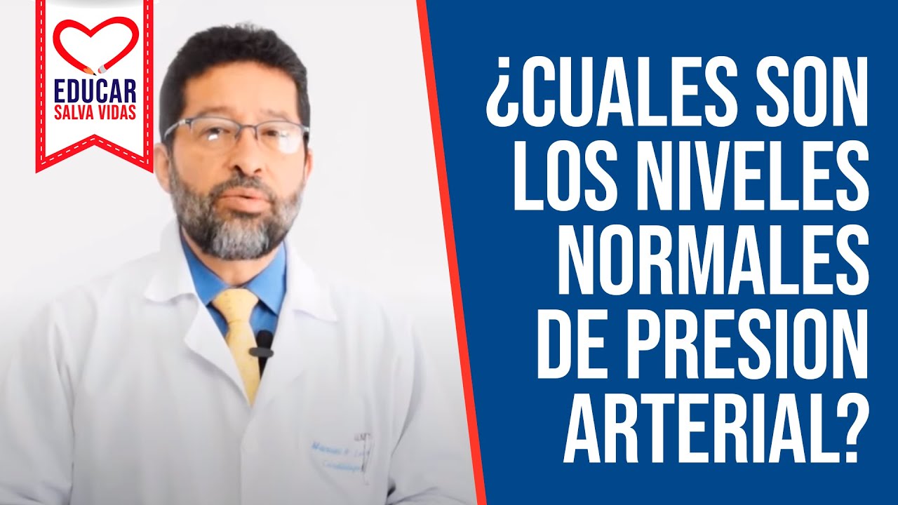 ¿Cuáles son los niveles normales de  presión arterial?