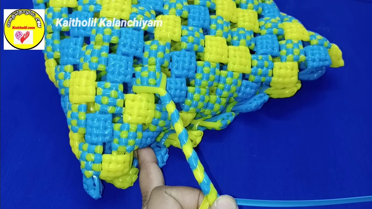 One roll basket handle making handle making  plastic wire koodai|Plastic wire basket| Koodai kaipidi