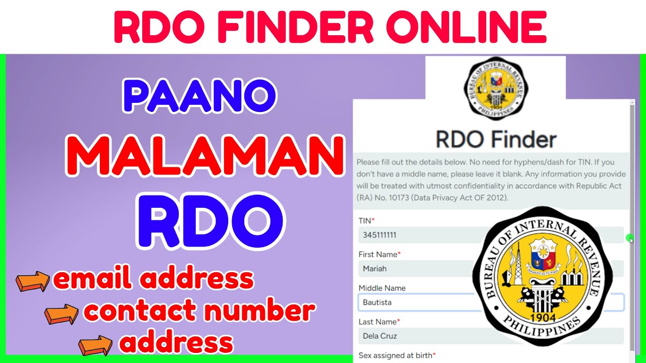 Поиск RDO в BIR: как найти RDO онлайн | Контактный номер отделения RDO в Паано Маламан, адрес эле...