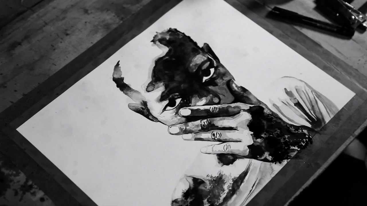 Ascend the Hill - Wind of God - Time lapse ink drawing