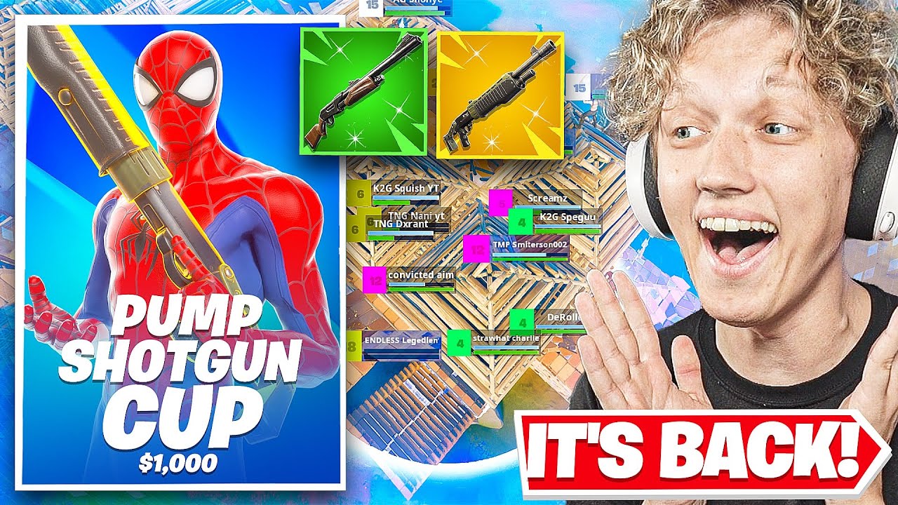 I Hosted a PUMP SHOTGUN Tournament for $100 in Fortnite... (IT'S BACK!)