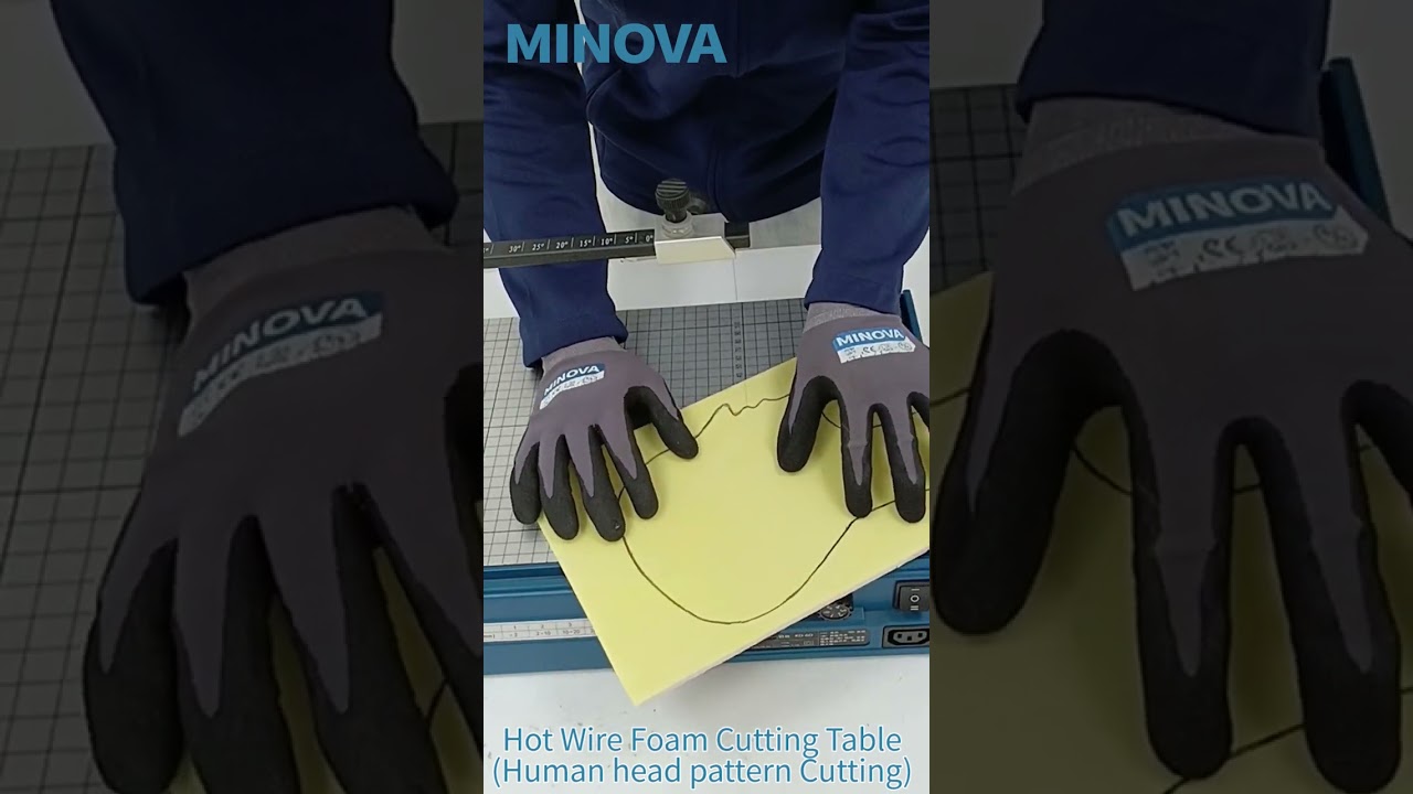 MINOVA Hot Wire Foam Cutting Table (Human head pattern Cutting)  #satisfying #hotwire #minovatool