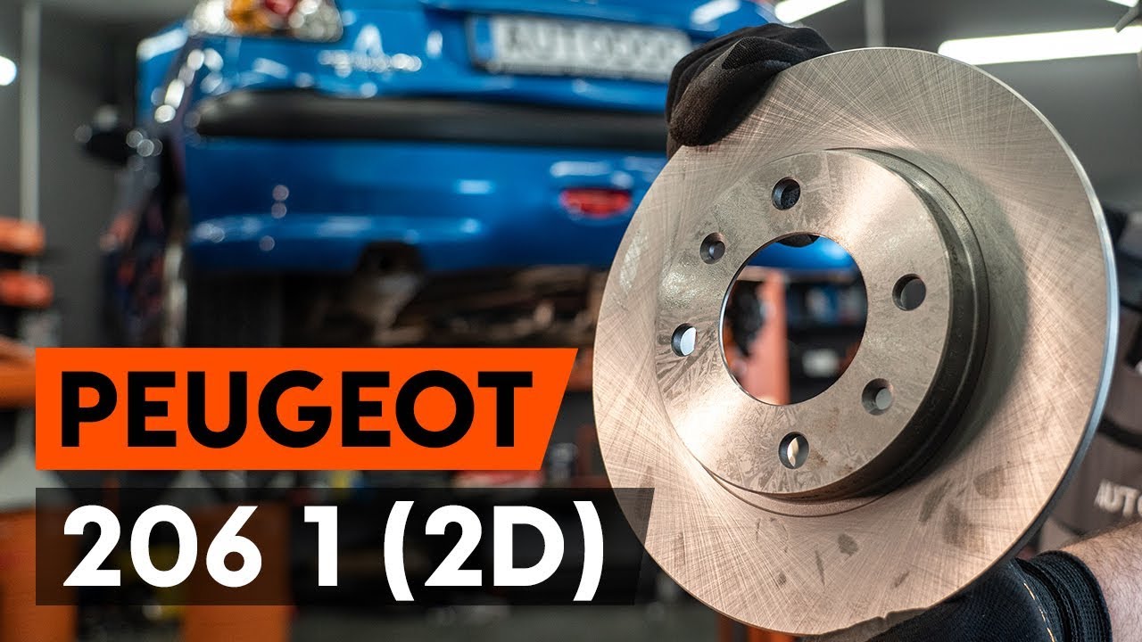 Come sostituire dischi freno posteriori su PEUGEOT 206 1 (2D) [VIDEO TUTORIAL DI AUTODOC]