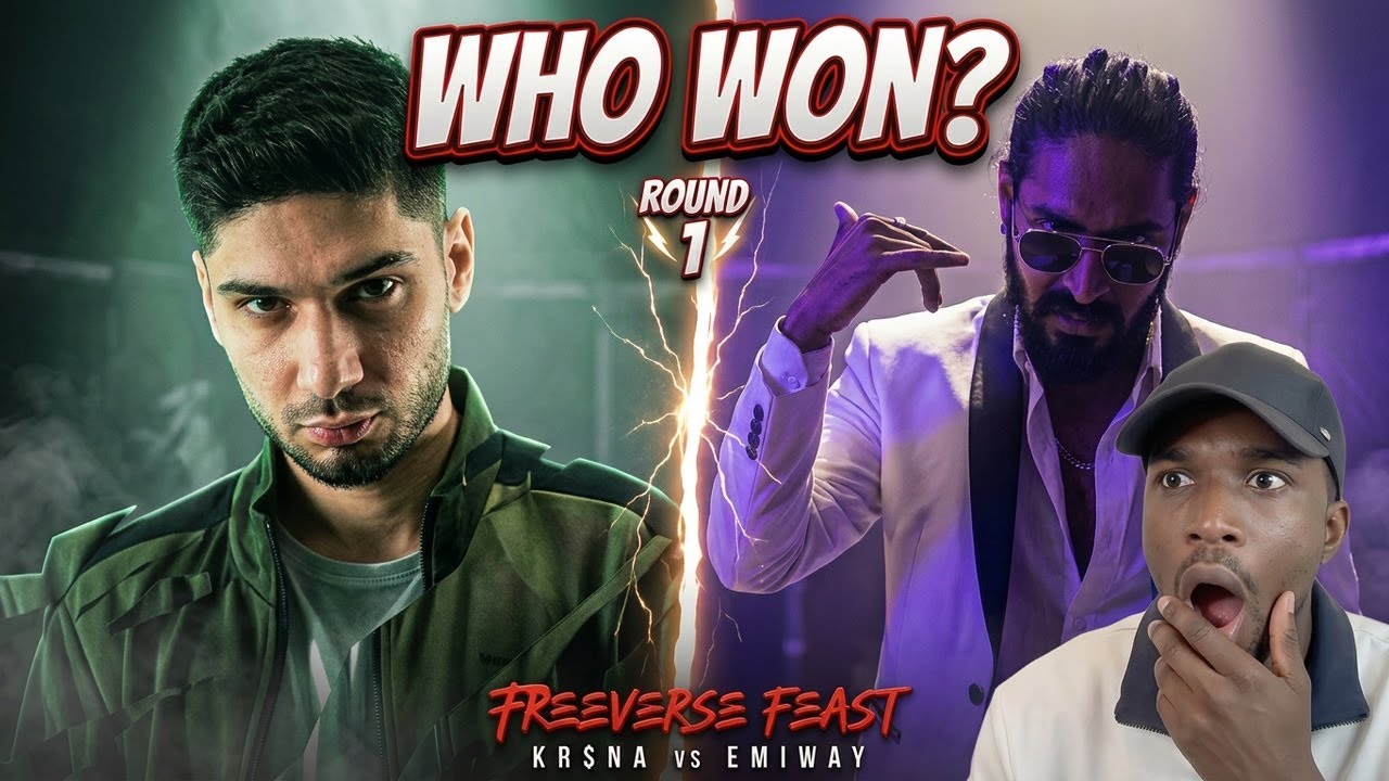 WHO TAKES ROUND 1?!...🔥 KRSNA vs Emiway | Freeverse Feast 🍽️ Reaction