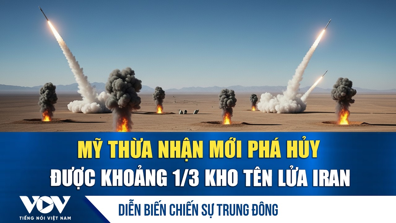 Diễn biến chiến sự Trung Đ&ocirc;ng ng&agrave;y 28/3: Mỹ thừa nhận mới ph&aacute; hủy được khoảng 1/3 kho t&ecirc;n lửa Iran