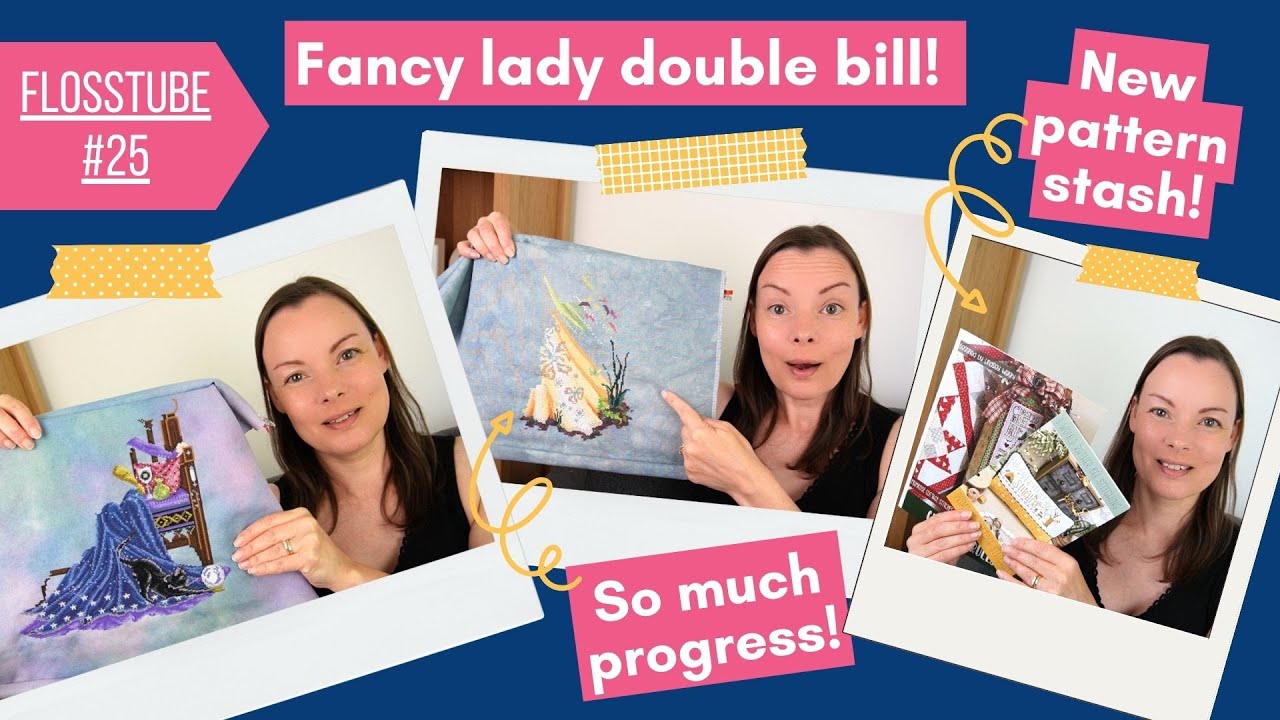 FlossTube #25 - Holiday stitching, WIPs galore and some cheeky new stash enablement!