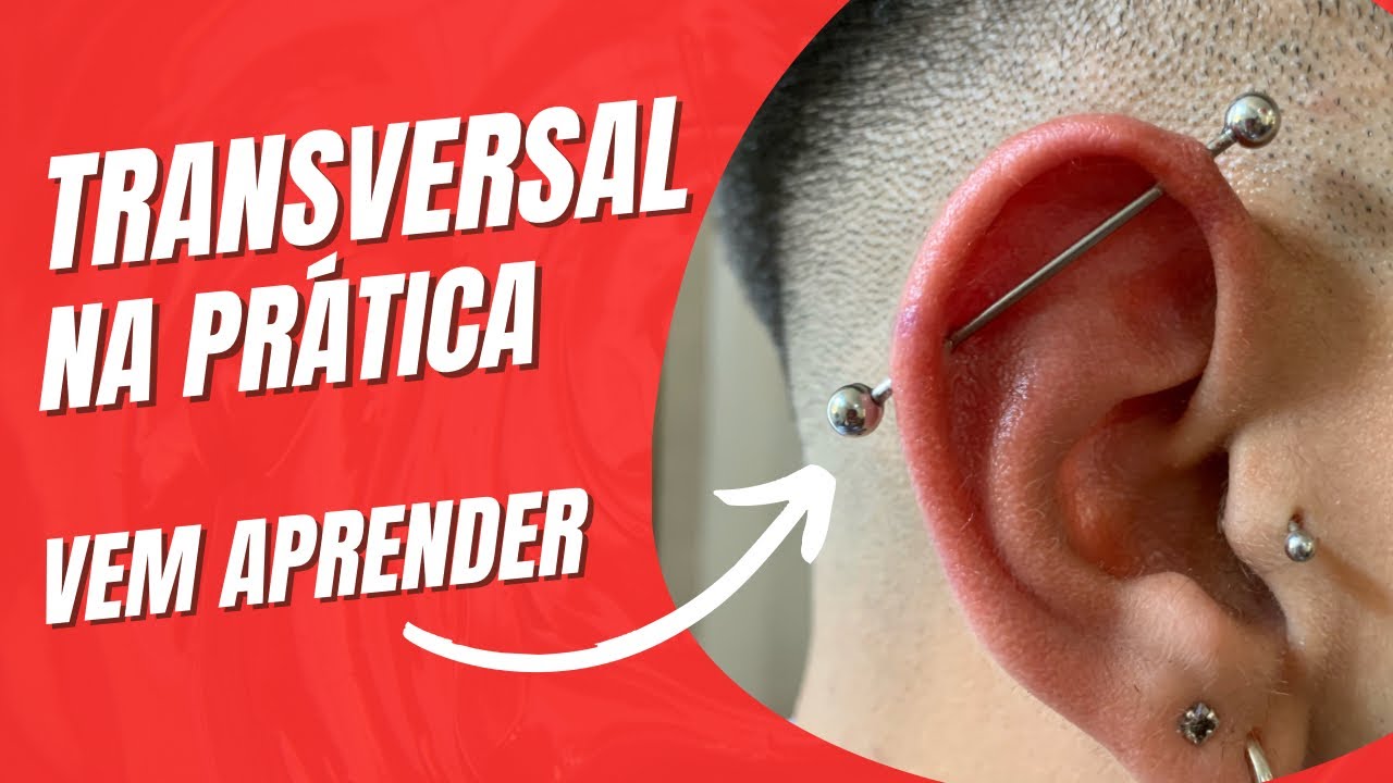Colocando piercing Transversal