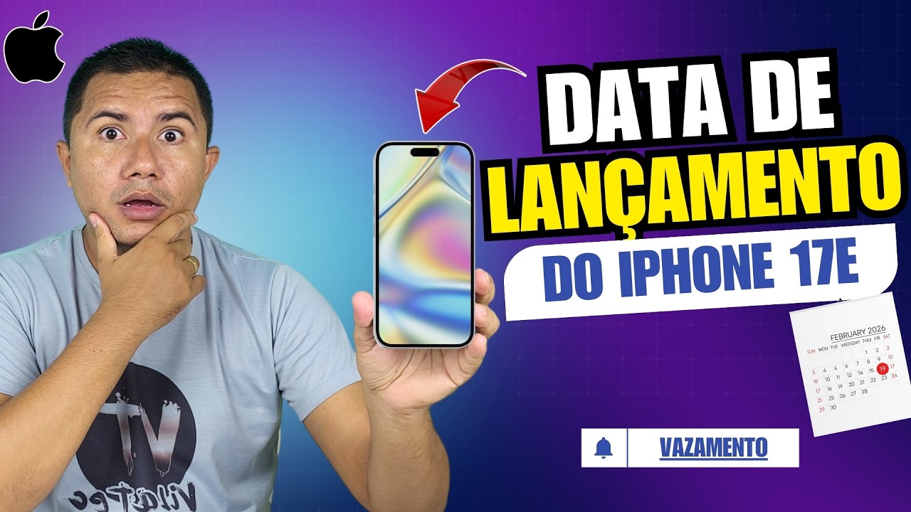 Vazou! Data de lançamento do Iphone 17e! Próxima semana?