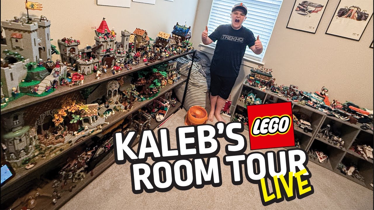 LIVE:  Kaleb&rsquo;s LEGO Bedroom TOUR! 🏰🚀 Vintage, Star Wars, City & Castle and More!