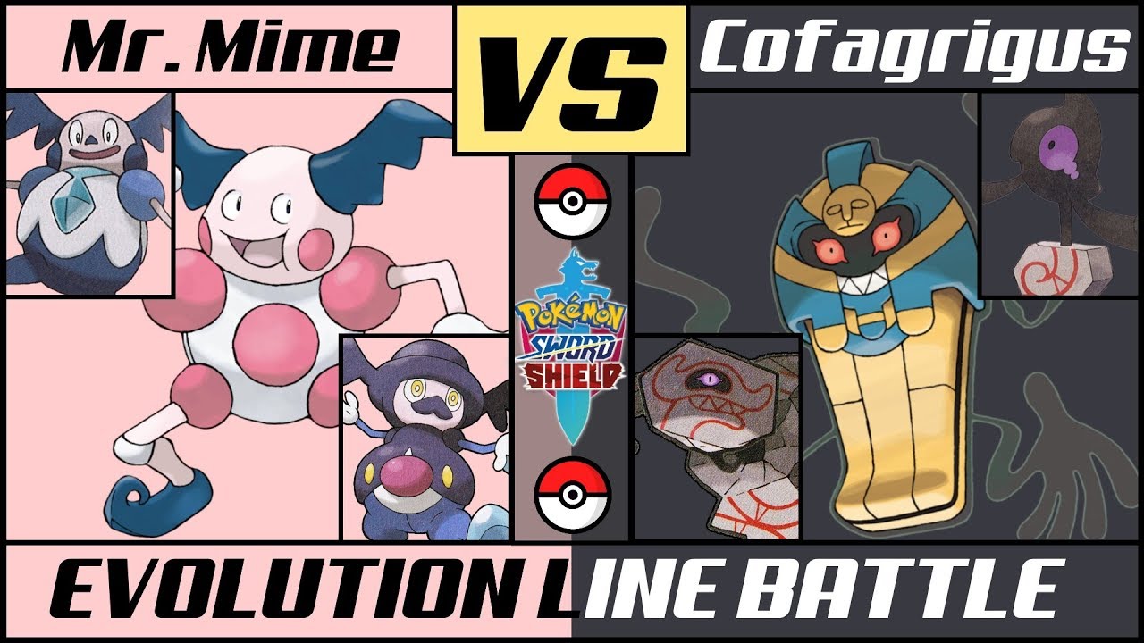 Galar Evolution Battle: MR. MIME vs COFRAGRIGUS (Pokémon Sword/Shield)