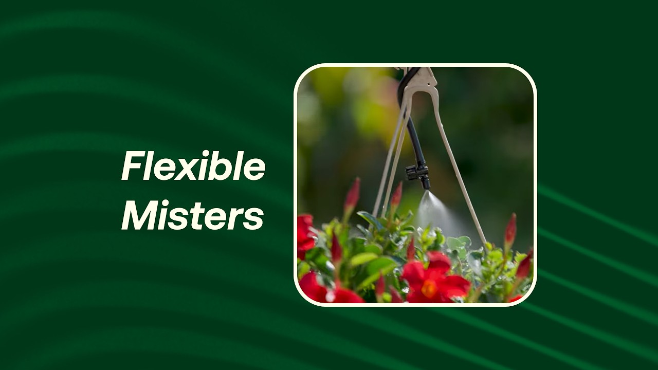 Rain Bird Drip Irrigation | Flexible Misters: Gentle Watering for Pots and Hanging Plants
