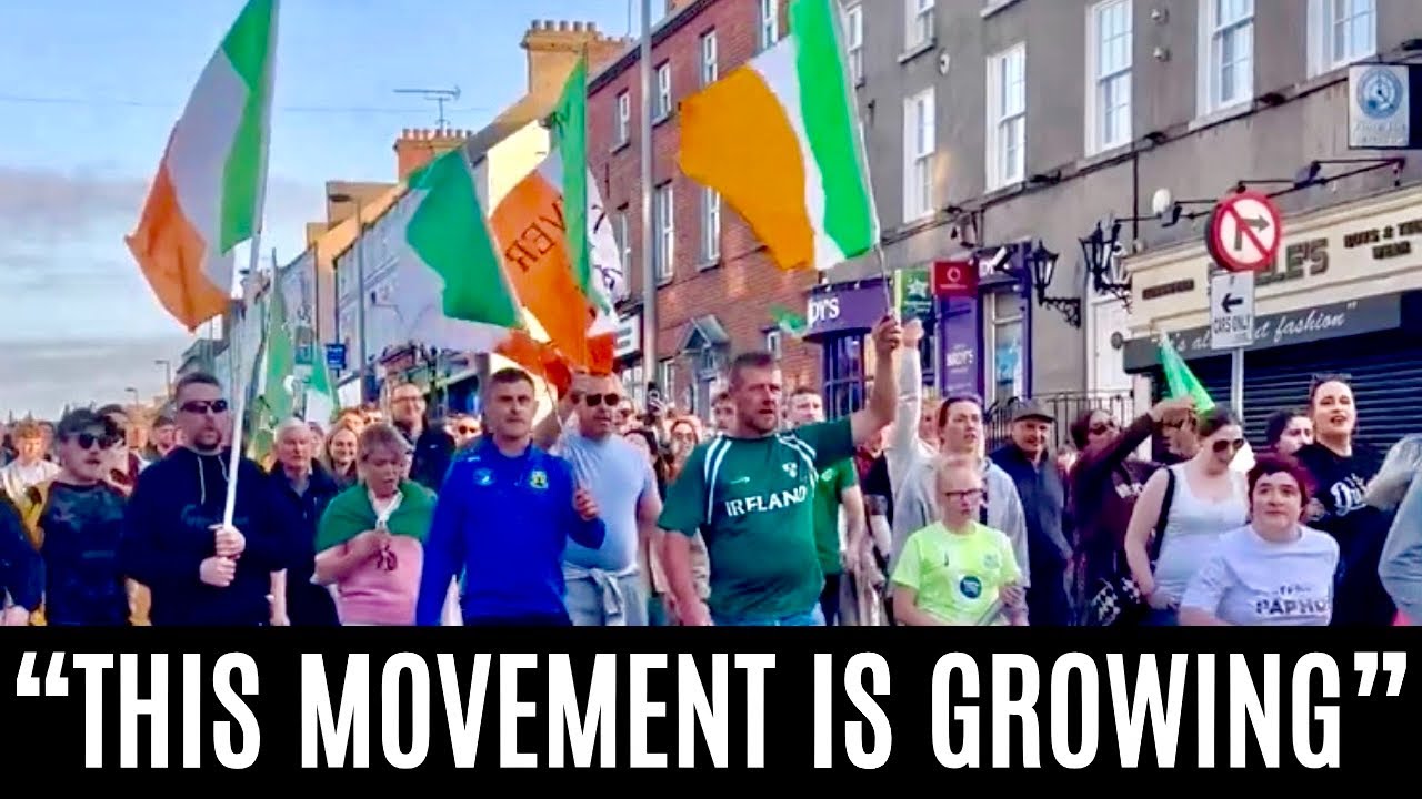 IRELAND - OVER 1,000 CARRICKMACROSS RESIDENTS march together in ANTI-GOVERNMENT PROTEST