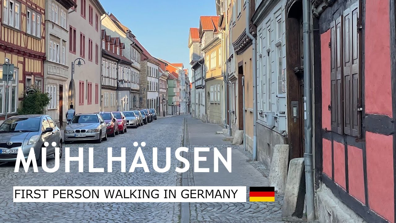 A walk in Mühlhausen/Thüringen - Large Cathedrals, Old city walls and charming streets