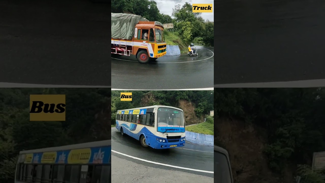 #truck (or) #bus  best in sharp curve  #trending #automobile
